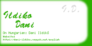 ildiko dani business card